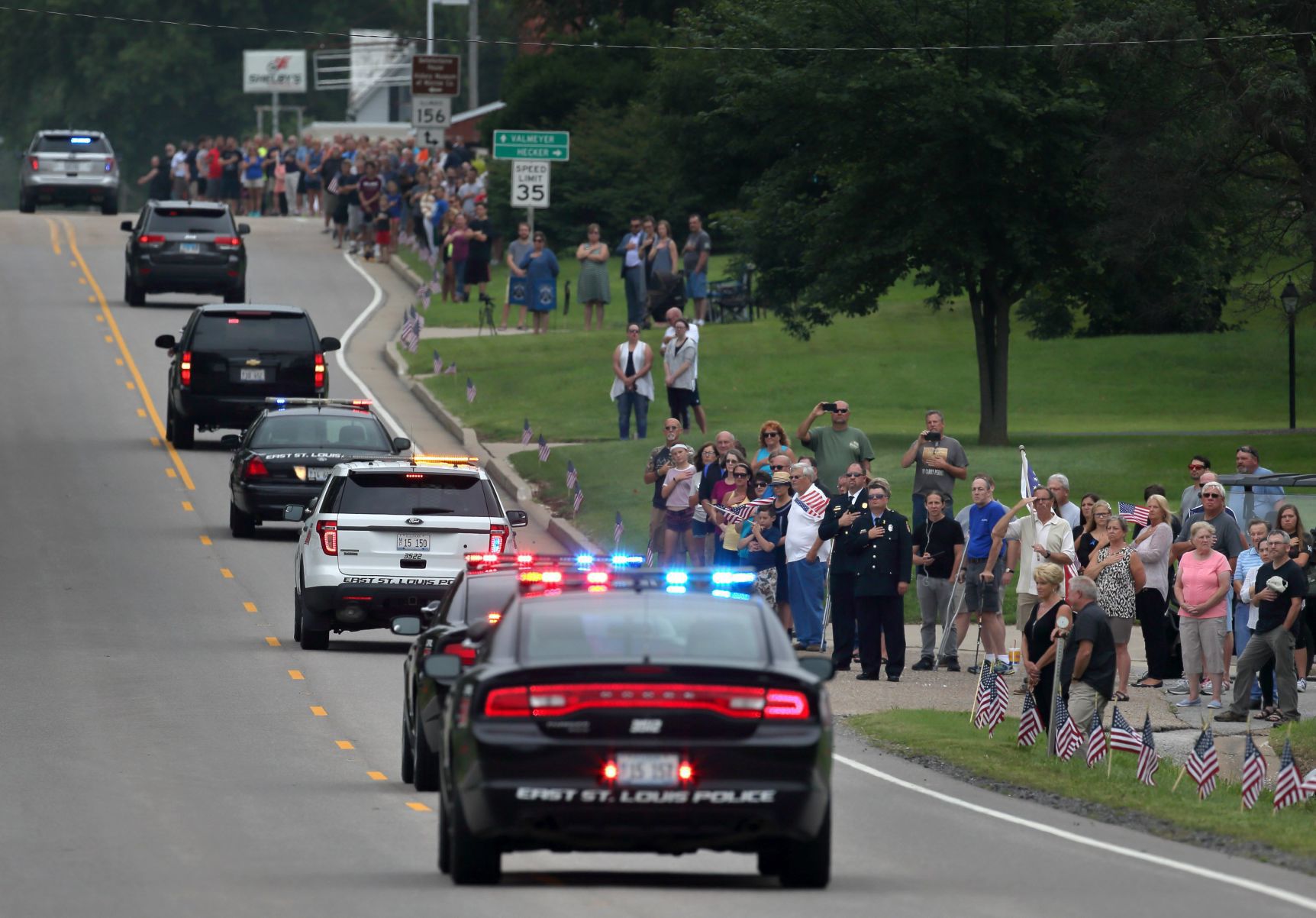 Funeral in Waterloo for Illinois State Trooper Nick Hopkins